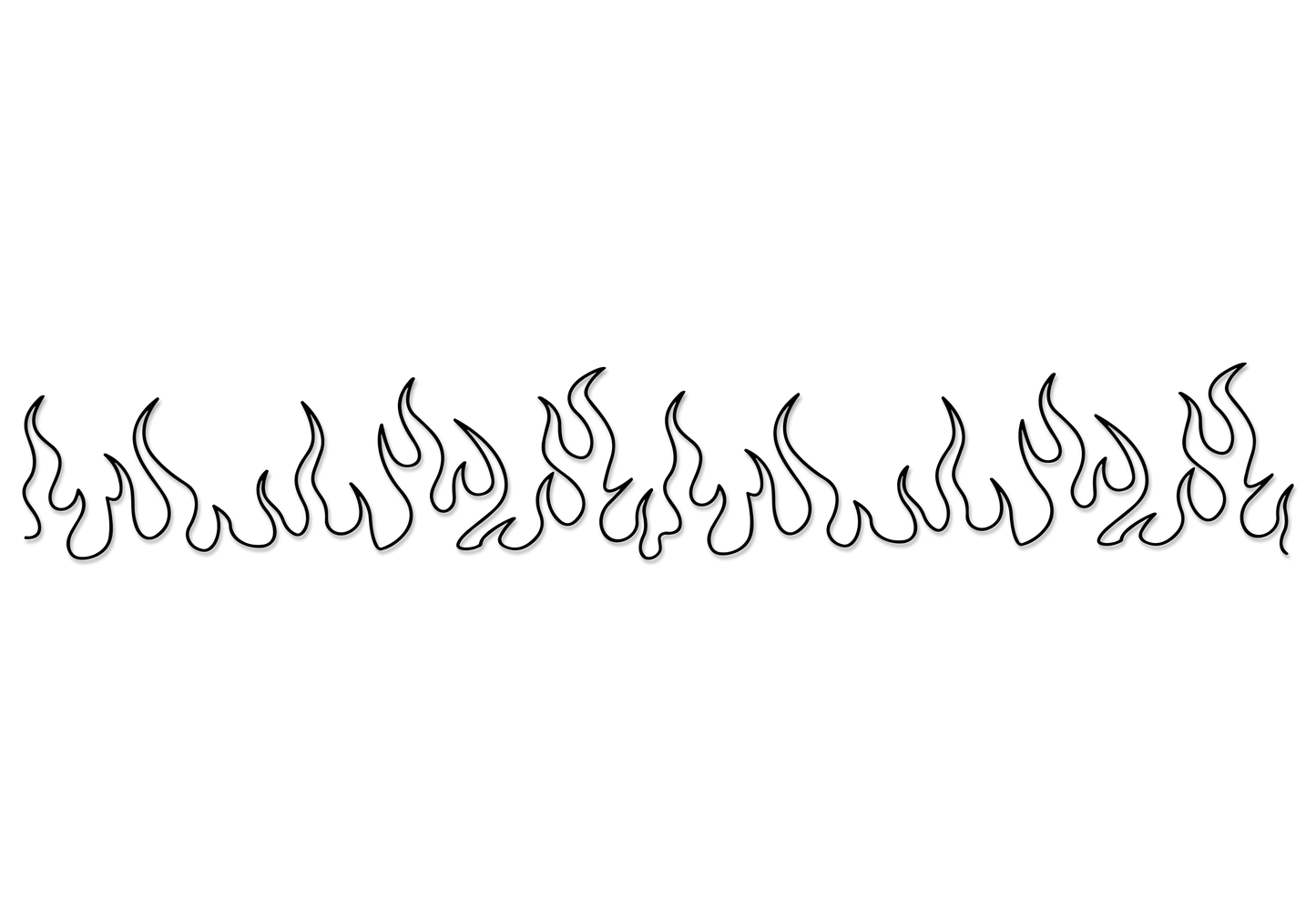 WINDSHIELD FLAME DECAL - OUTLINE