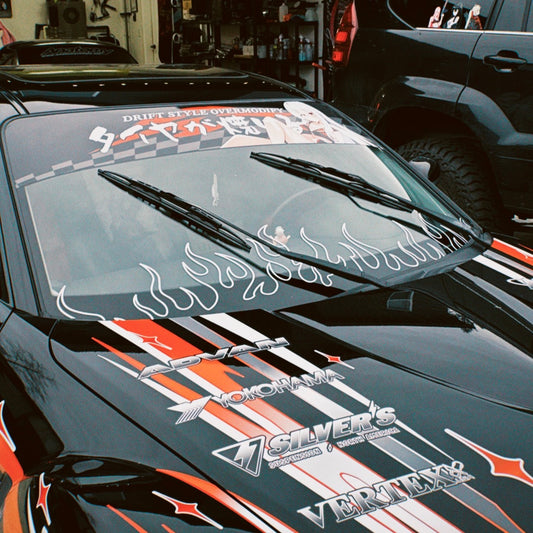 WINDSHIELD FLAME DECAL - OUTLINE