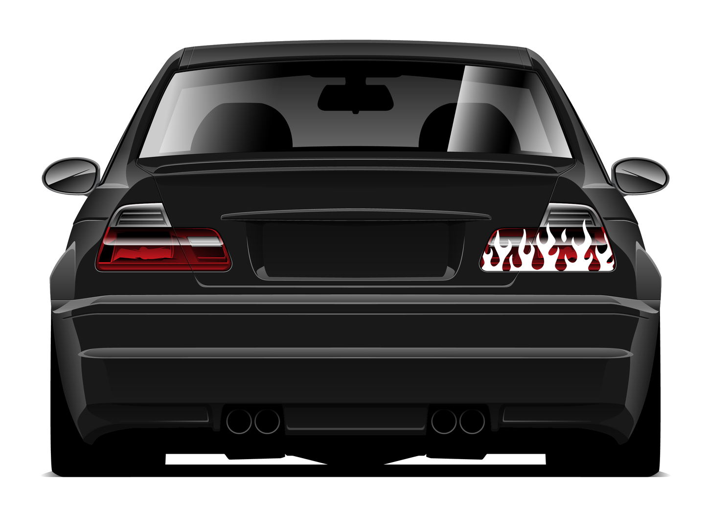 Taillight flame decals. Vehicle styling decals. Drift car stickers.