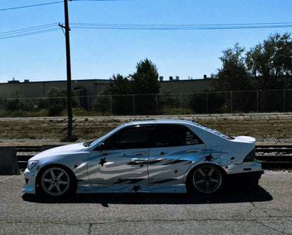 Lexus IS300 with Yume livery. Customizable drift livery for cars.
