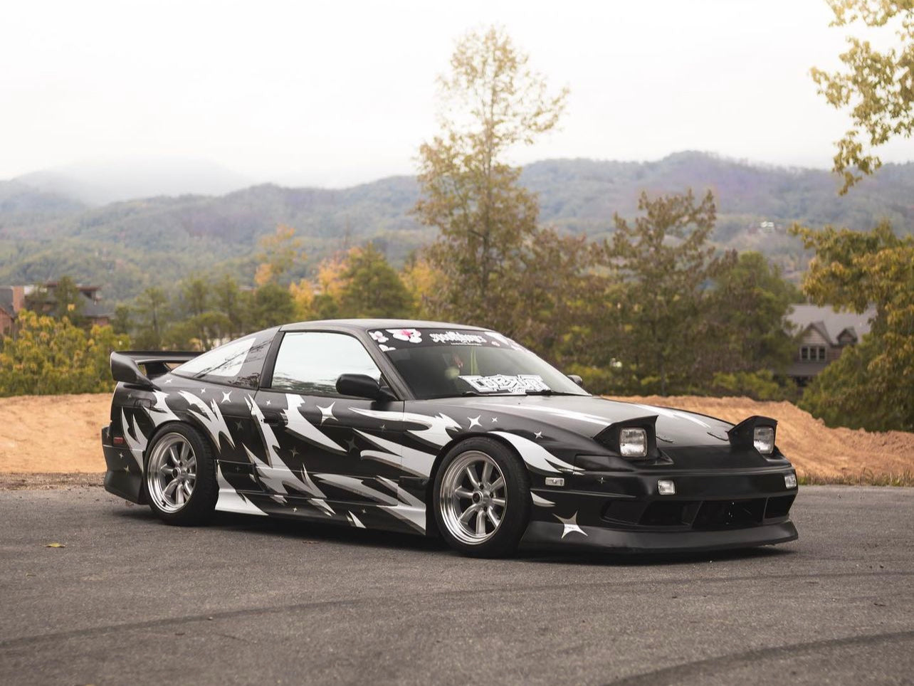 Nissan S13 240SX with Sora Livery. Customizable drift liveries for cars.