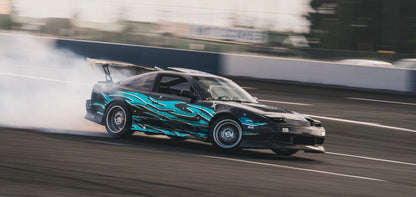 Nissan S13 240SX with Yume Livery. Customizable drift liveries for cars.