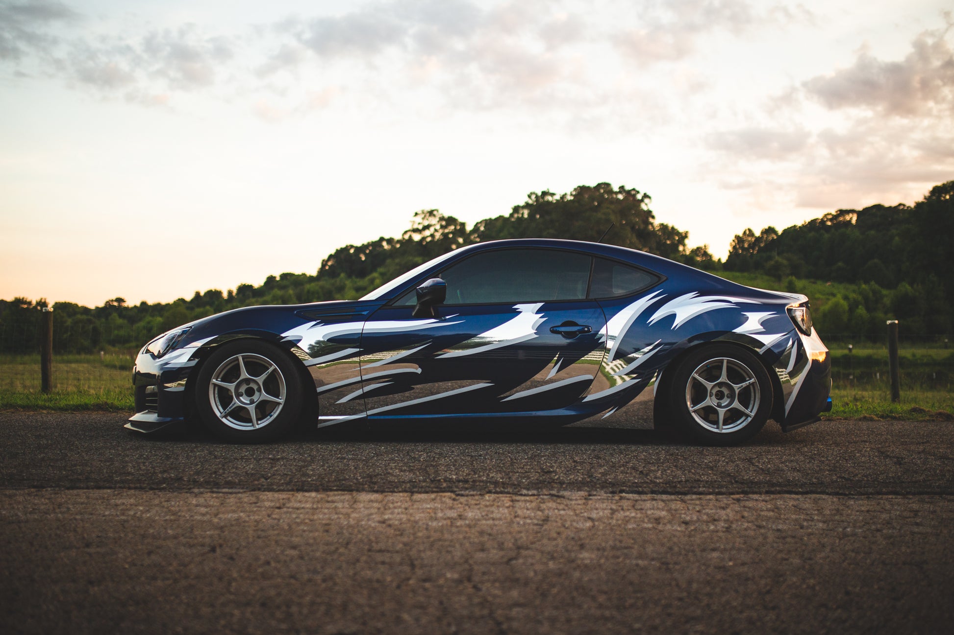 Subaru BRZ with Sora Livery. Drift liveries for cars.