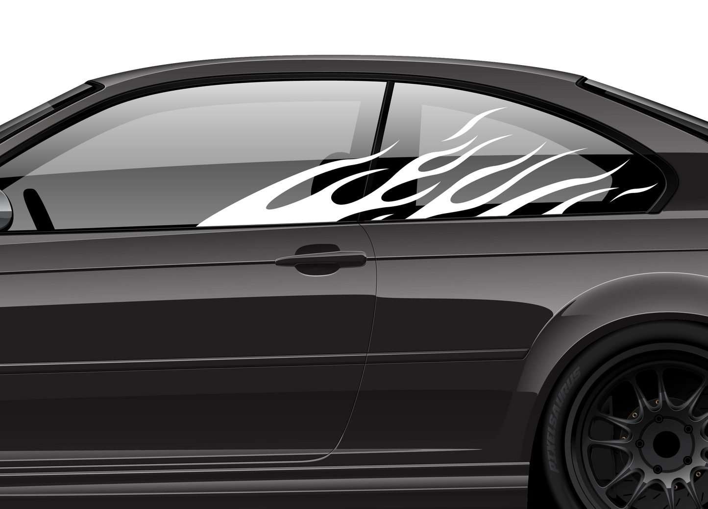 WINDOW FLAME DECALS