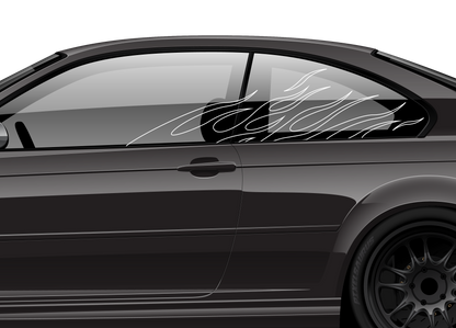 WINDOW FLAME DECALS - OUTLINE